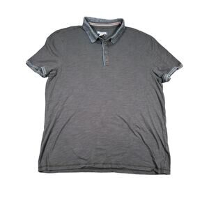 Carbon 2 Cobalt Short Sleeve Polo Mens Size Large Tall LT Grey Golf Business
